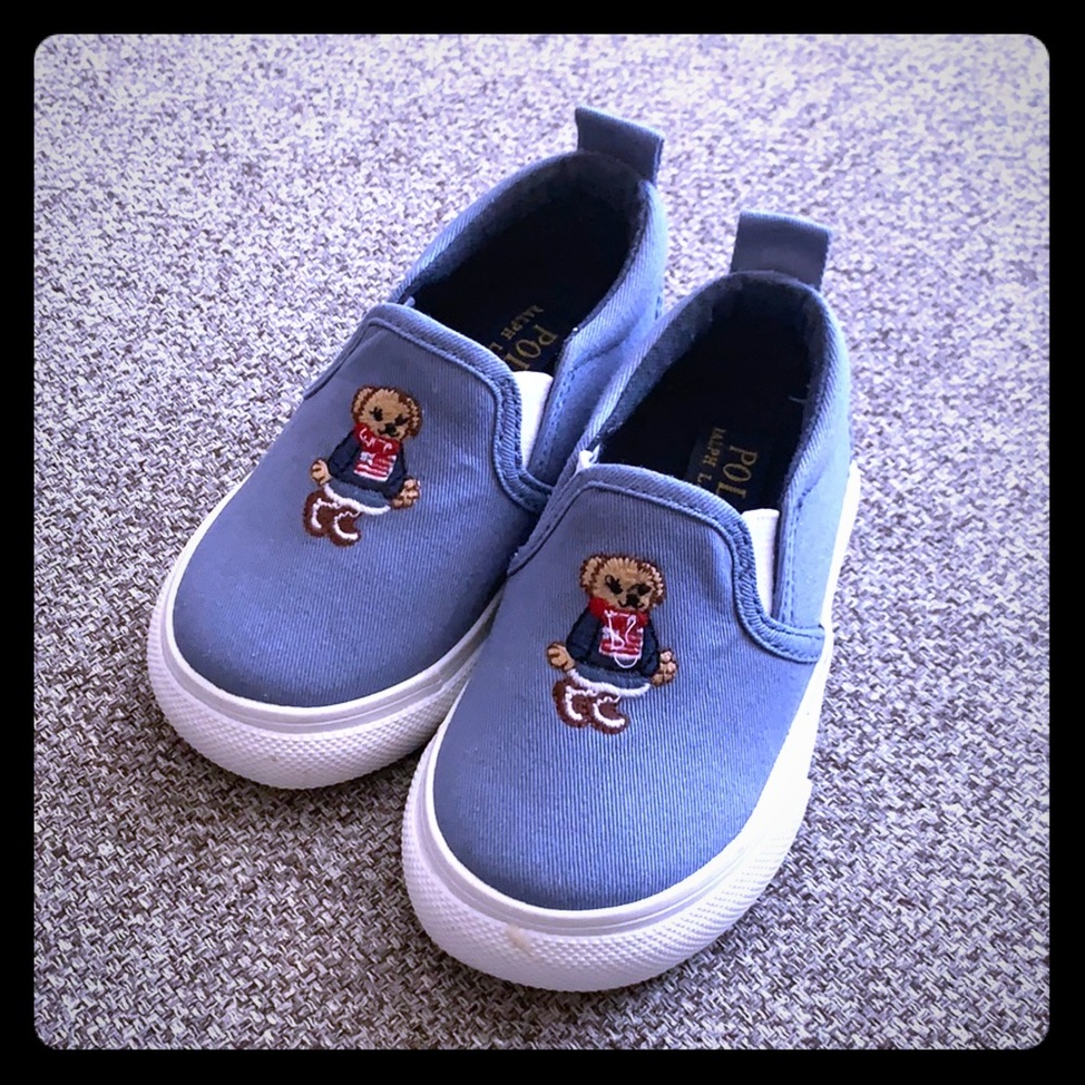 Polo Ralph Lauren French Blue Carlee Bear loafers